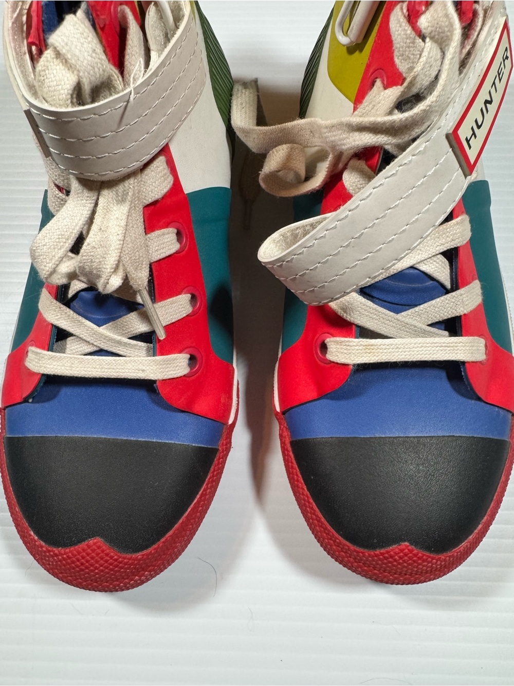 Hunter Patchwork Hi-Top Sneakers in 8.5 US / UK 6 Women’s - Picture 6 of 9